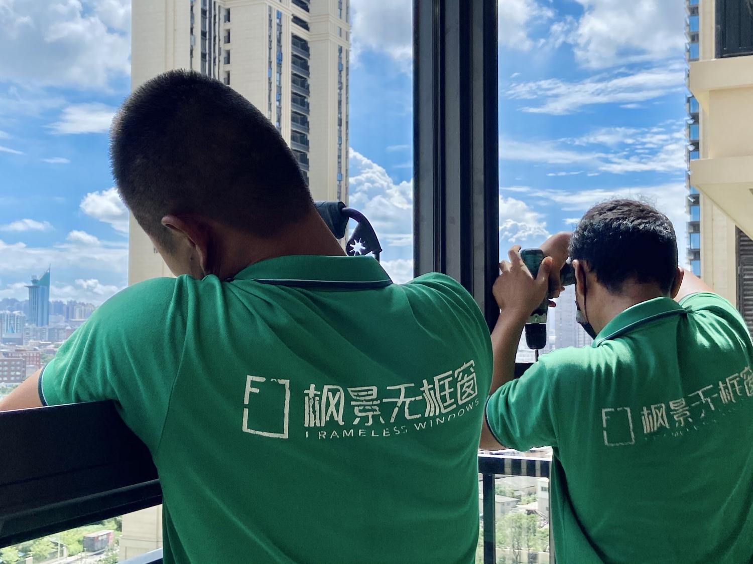 枫景阳台无框窗-泉州石狮旭辉城实景案例